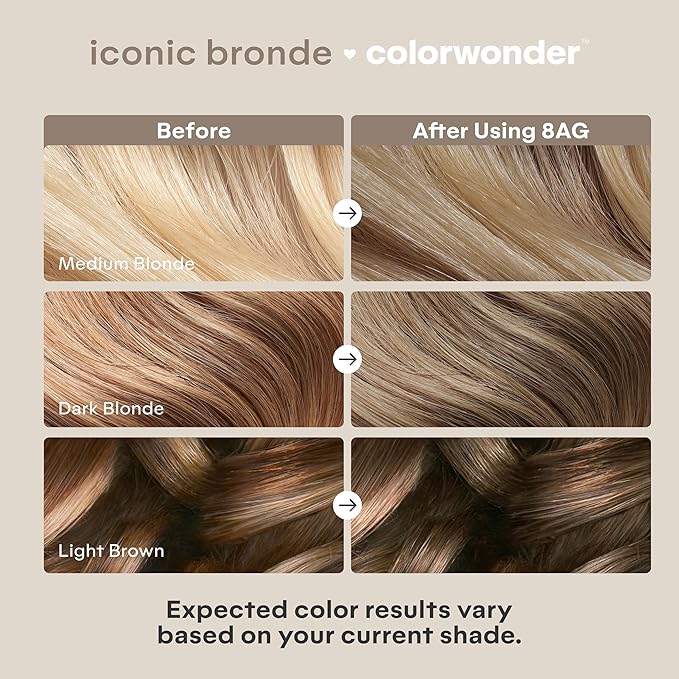 Madison Reed colorwonder Demi-Permanent Hair Color, Effortless At-Home Hair Dye, Ammonia-Free, Cruelty-Free, Iconic Bronde (8AG Dark Beige Bronde), Pack of 1