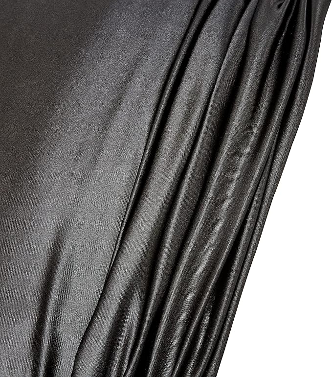 Black Satin Pillowcases Queen Size Set of 2 for Hair and Skin,Black Silk Pillowcase Breathable Pillowcase with Envelope Closure