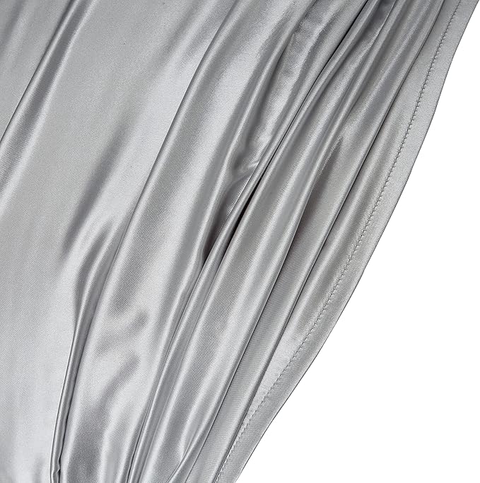 Light Grey King Size Satin Pillowcases Set of 2 for Hair and Skin,Light Grey Silk Pillowcase Breathable Pillowcase with Envelope Closure