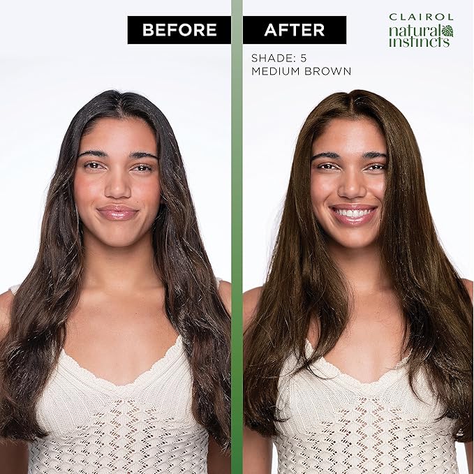 Clairol Natural Instincts Demi-Permanent Hair Dye, 4RR Dark Red Hair Color, Pack of 3